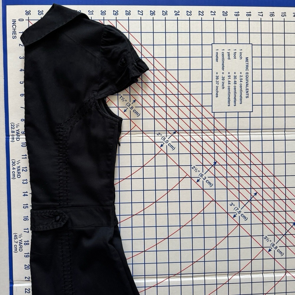 Ted Baker 90s Y2K Black Dress Whimsigoth Pin Up Size 1 Small Rockabilly Pleated - Picture 12 of 14